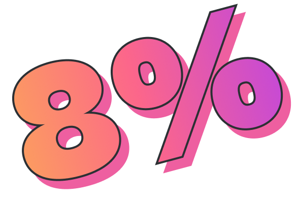 8%
